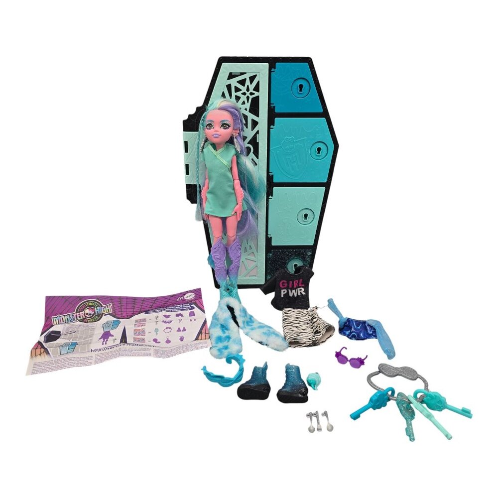 Monster High Skulltimate Secrets Fearidescent Lagoona Doll Set‎ Coffin Locker